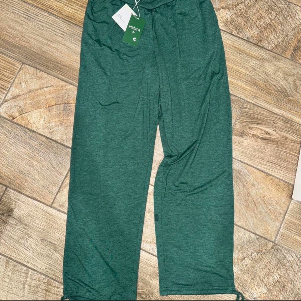 Green Wide Leg Drawstring Pants - Halara Tag